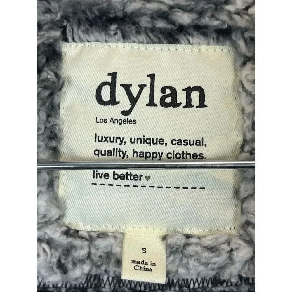 Dylan True Grit Snowcap Sherpa Fleece Oversized Pullover S Pockets 1/4 Zip Gray - Picture 8 of 8